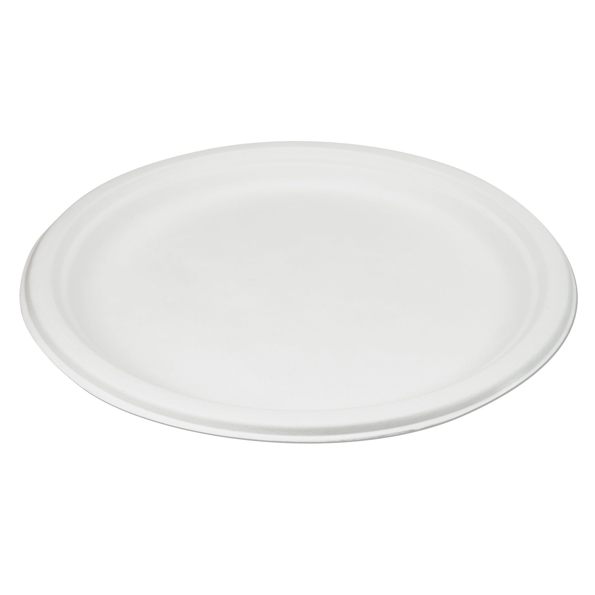 wisefood Einwegteller Bagasse Teller - 26cm (rund, weiß), (50 St)
