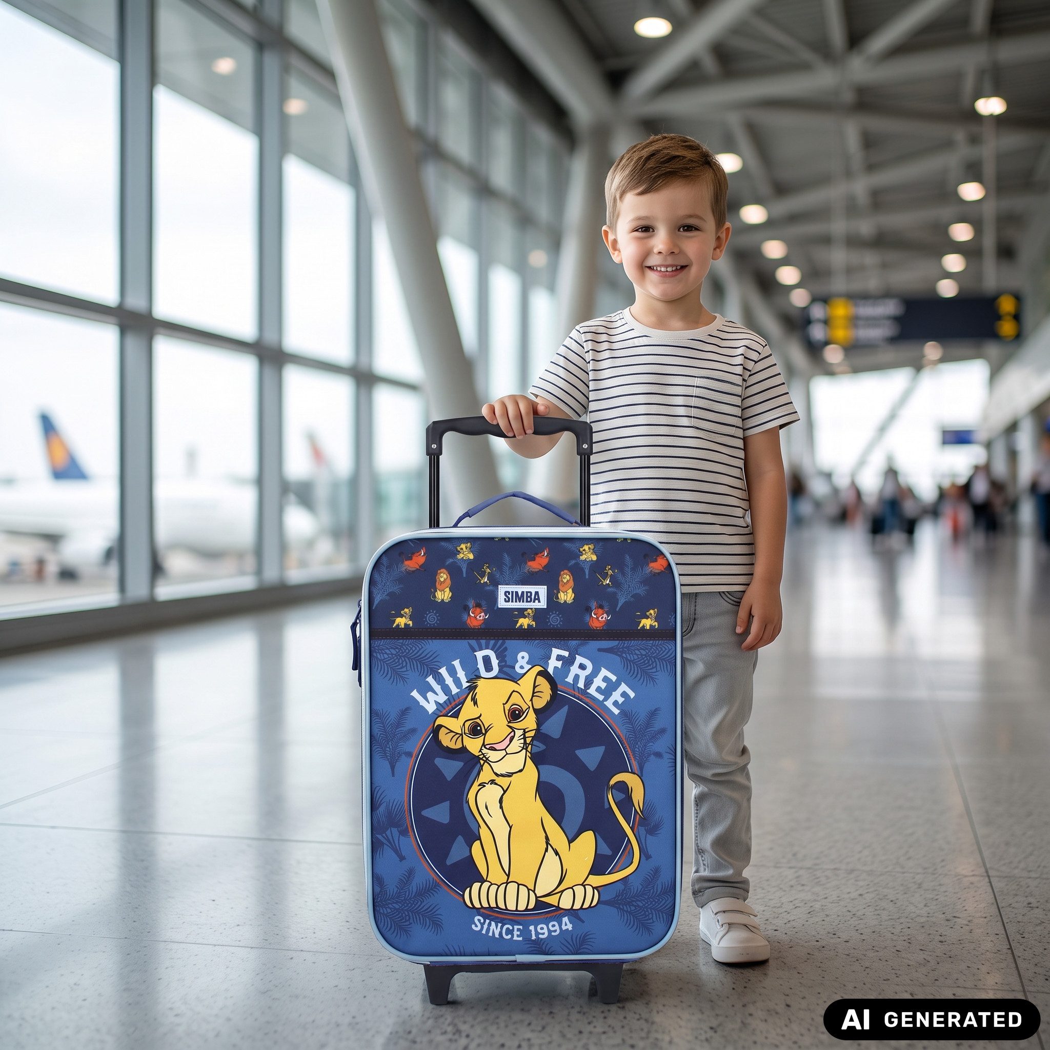 Disney Kinderkoffer Simba König der Löwen Trolley Kindertrolley, Leicht