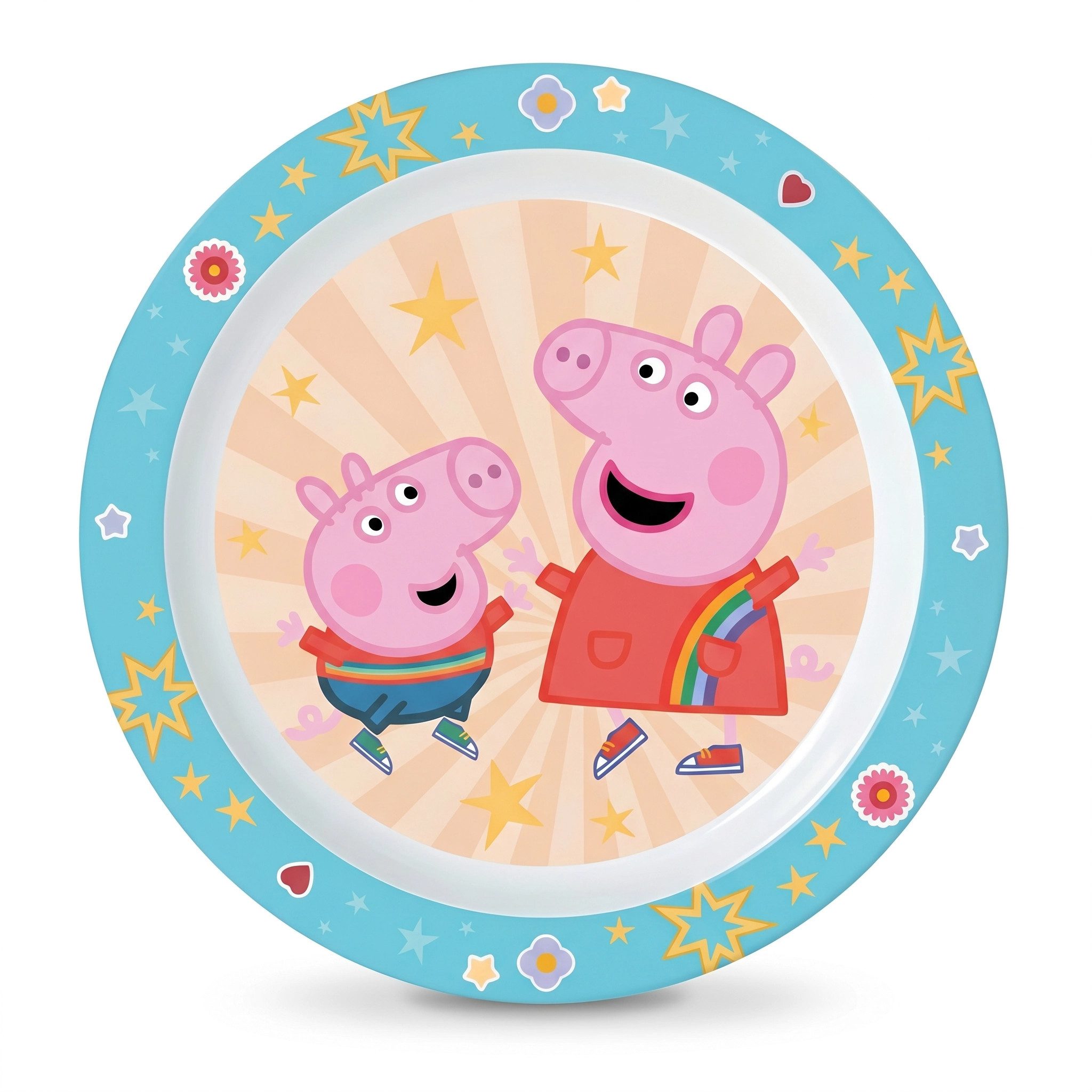 Peppa Pig Kindergeschirr-Set Peppa Wutz Pig George Kinder Geschirr-Set 3 teilig (3-tlg), 1 Personen, Becher Teller Schüssel