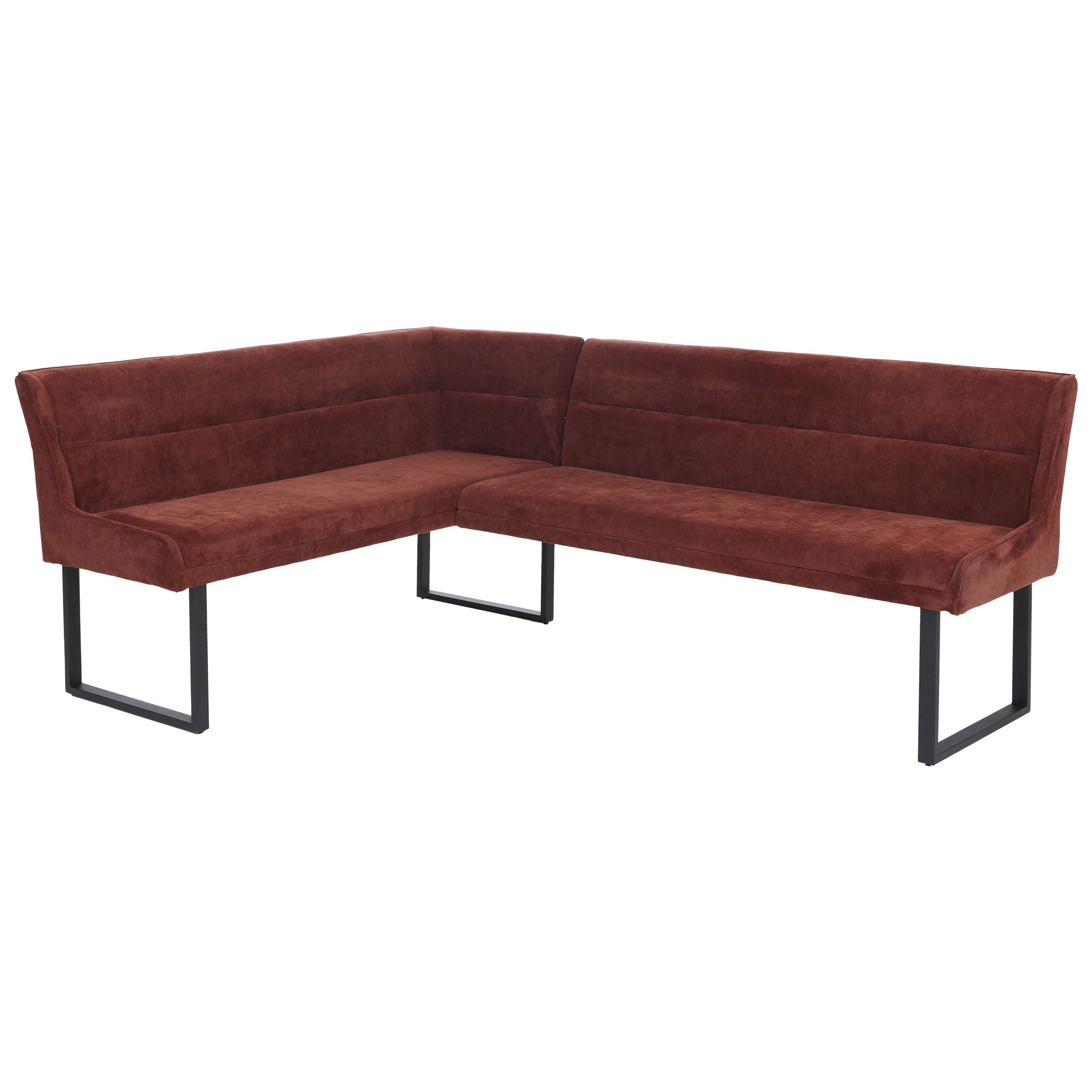 MCW Eckbank MCW-O81-159, Dekorative Ziernaht, Mit höhenverstellbaren Fußbodenschonern