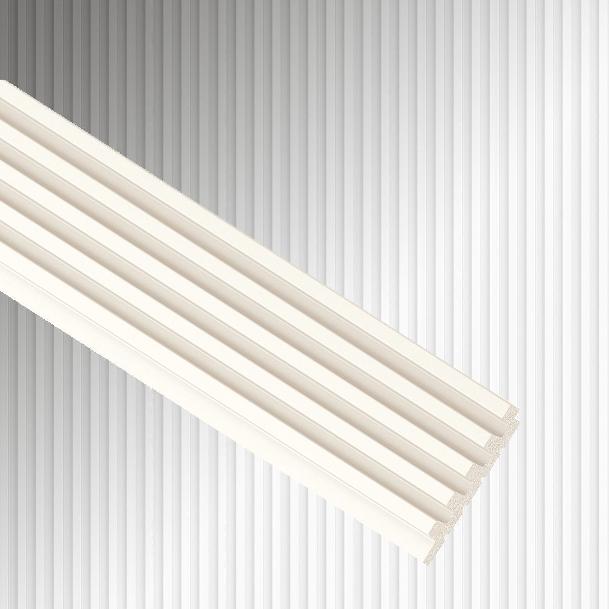 Vox Wandpaneel Lamellenpaneel Linerio S-LINE 0,32 qm Akustikpaneel St. 2,65 m white, BxL: 12x265 cm, 0,32 qm, (1 Stück=265 x 12,2 cm, 1 Stück) wasserfeste, schallreduzierende Wandverkleidung mit 3-D-Effekt