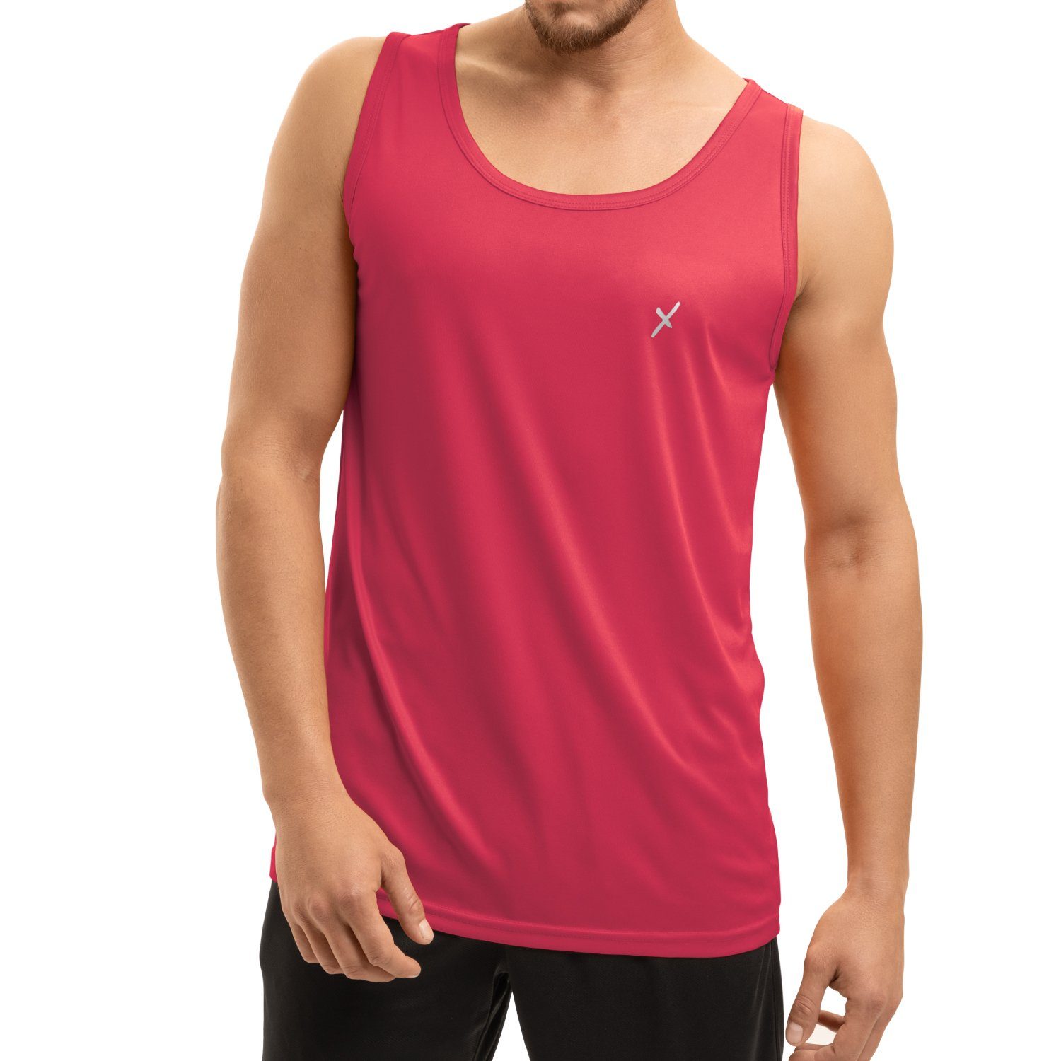 CFLEX Trainingsshirt Herren Sport Shirt Fitness Tanktop Sportswear Collection Rot