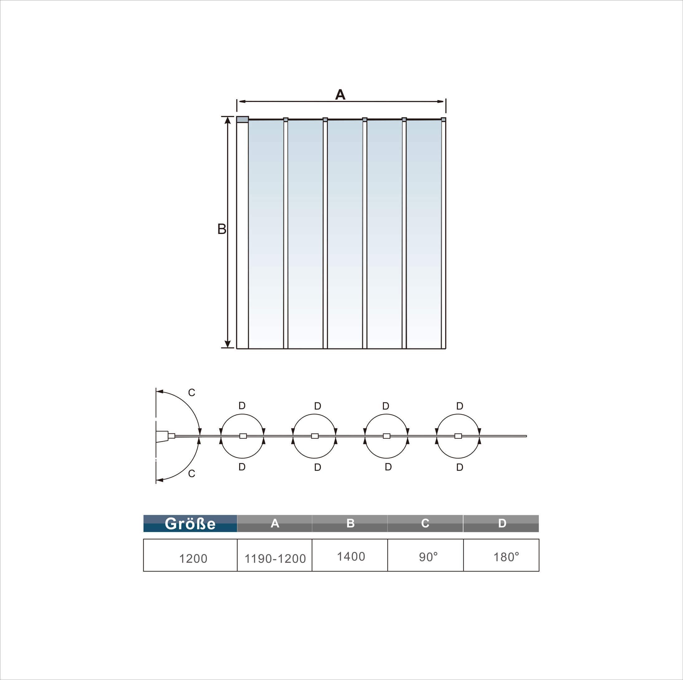 AICA Badewannenaufsatz 3, 4, 5-teilig Faltwand Aufsatz Duschwand Badewanne günstig online kaufen