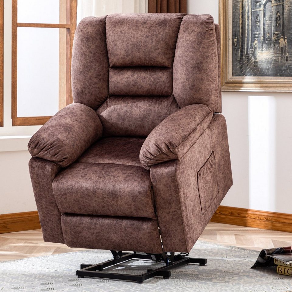 REDOM TV-Sessel Power Electric Massage Recliner Chair,TV-Sessel mit  Aufstehhilfe (mit Aufstehhilfe, Relaxsessel Massagesessel mit  Liegefunktion, Wärmefunktion und Vibrationsmassage, belastbar bis 150 kg),  Hebestühle für ältere Menschen, Elegant und
