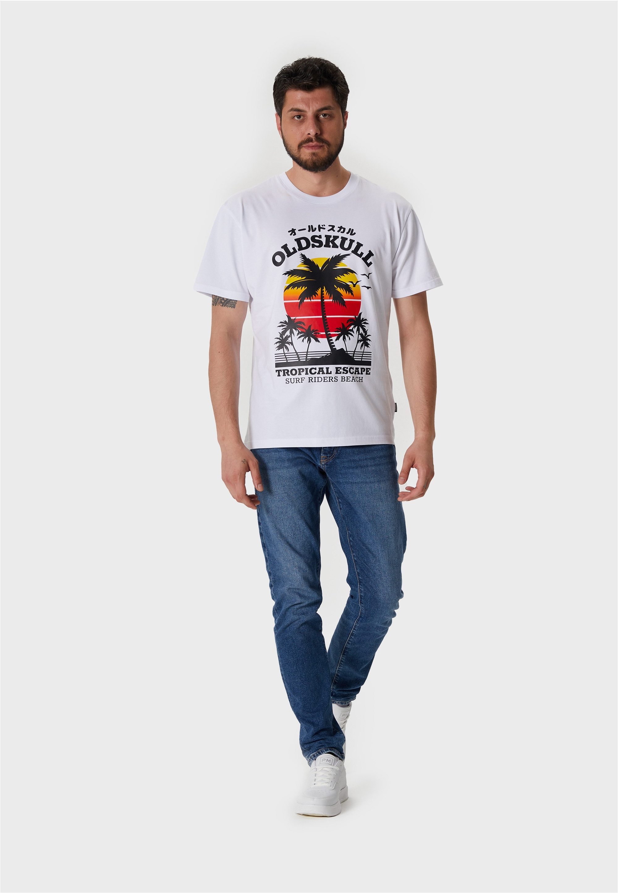 Oldskull T-Shirt Wrldvibe Palmtee (1-tlg) mit günstig online kaufen