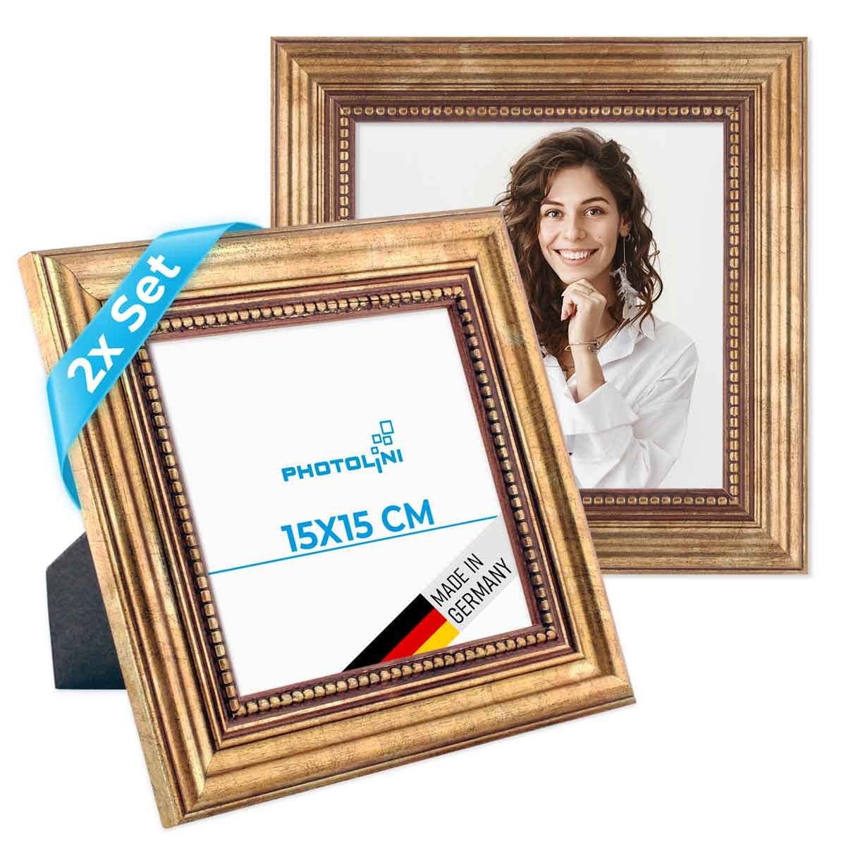 PHOTOLINI Bilderrahmen 2er Set Massivholz-Rahmen im günstig online kaufen