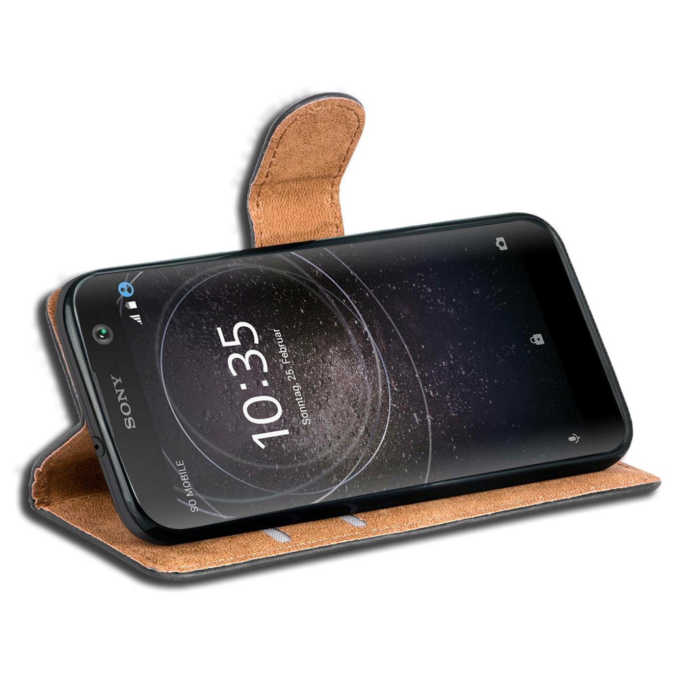 CoolGadget Handyhülle Book Case Handy Tasche für Sony Xperia XA2 5,2 Zoll, Hülle Klapphülle Flip Cover für Sony XA2 Schutzhülle stoßfest