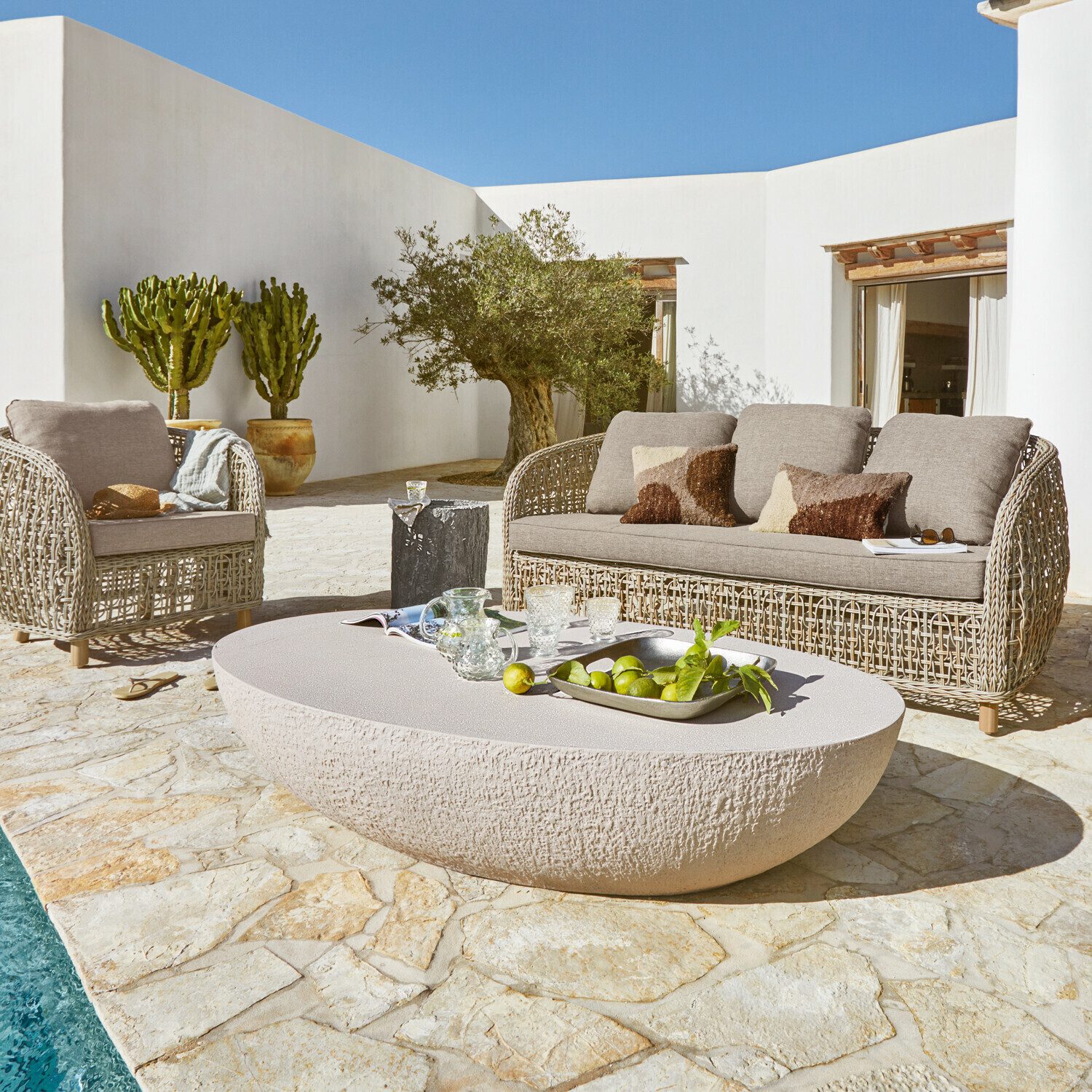 Mirabeau Gartentisch Couchtisch Maraveda weiß