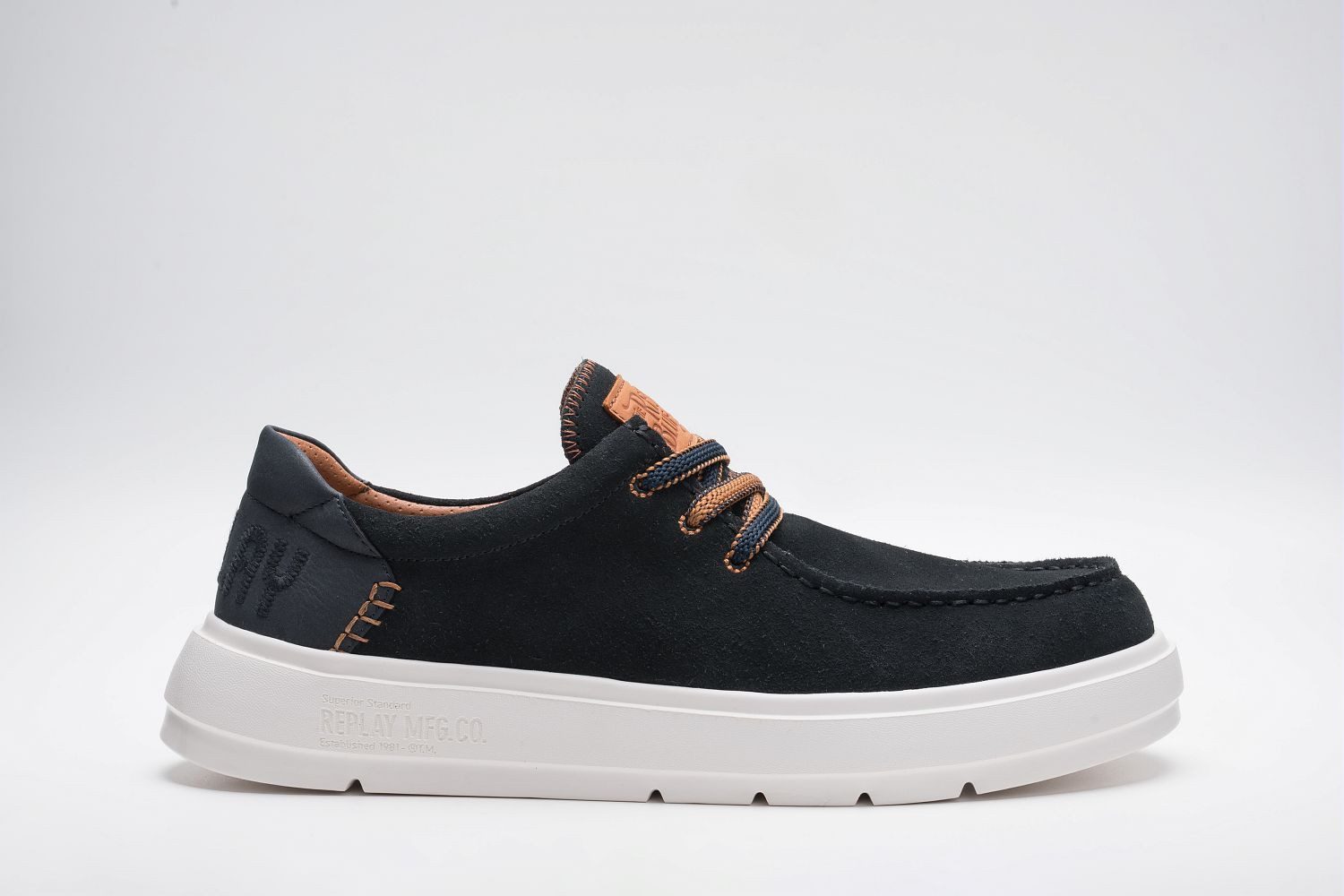 Replay Schnürschuh Mokassin, Halbschuh, Casual-Sneaker mit gepolstertem Schaftrand