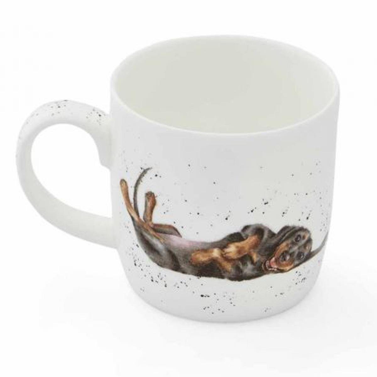 Wrendale Becher Wrendale Designs Porzellan-Becher Dackel That Friday Feeling, Porzellan