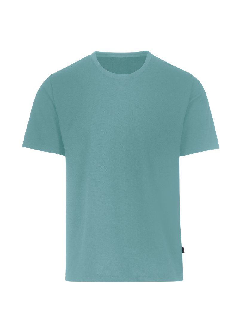 Trigema T-Shirt TRIGEMA T-Shirt in Piqué-Qualität seegras