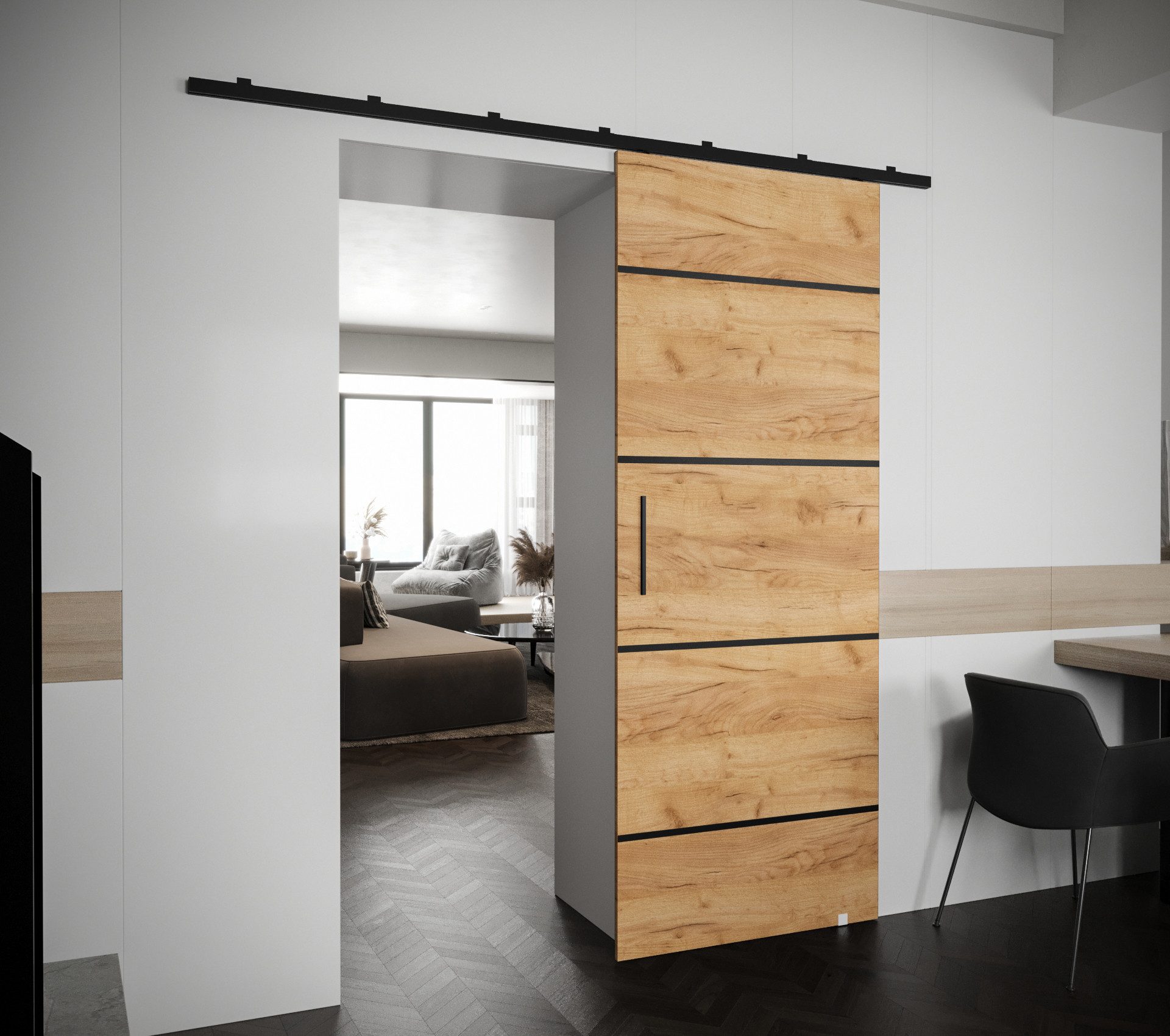ABIKS MÖBEL Schiebetür Innenschiebetür Schiebetür Schiebetürsystem ZONDA IV günstig online kaufen