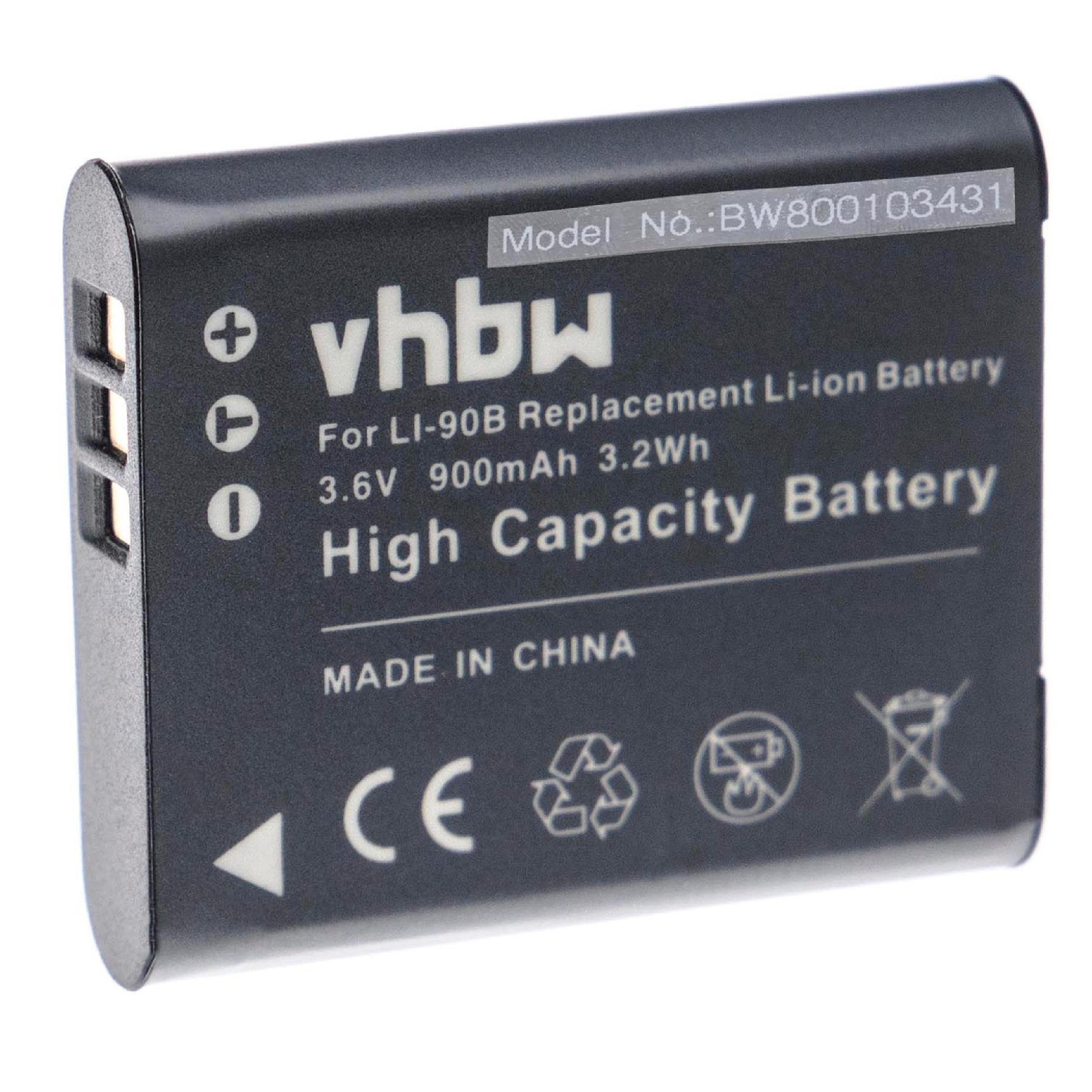 vhbw kompatibel mit Kamera-Akku mAh Tough V) Li-Ion Olympus 900 TG-4 (3,6 Stylus