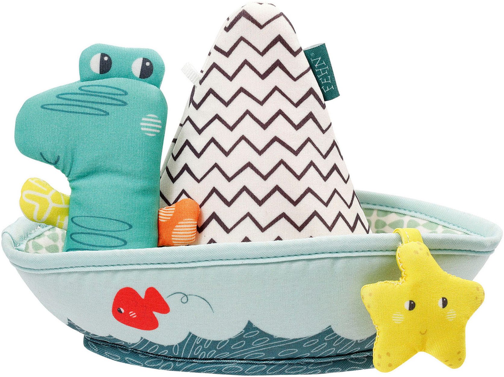 Fehn Badespielzeug Plansch & Play, Badeboot mit Fingerpuppe günstig online kaufen