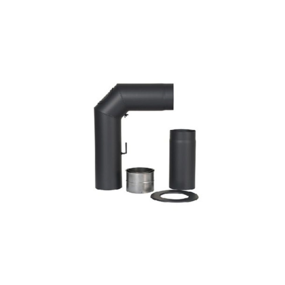 Kamino Flam Ofenrohr Winkelrohr-Set Senotherm® schwarz 120 mm 331710,  (1-tlg)