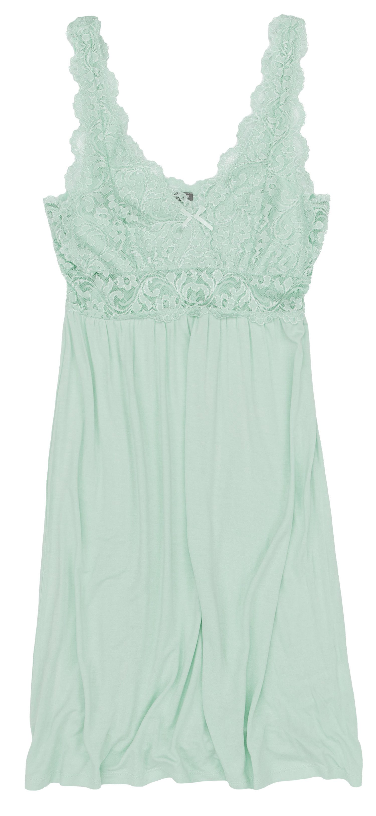 By Louise Nachthemd Damen Schlafshirt mit Spitze Negligee (1-tlg) edles Design