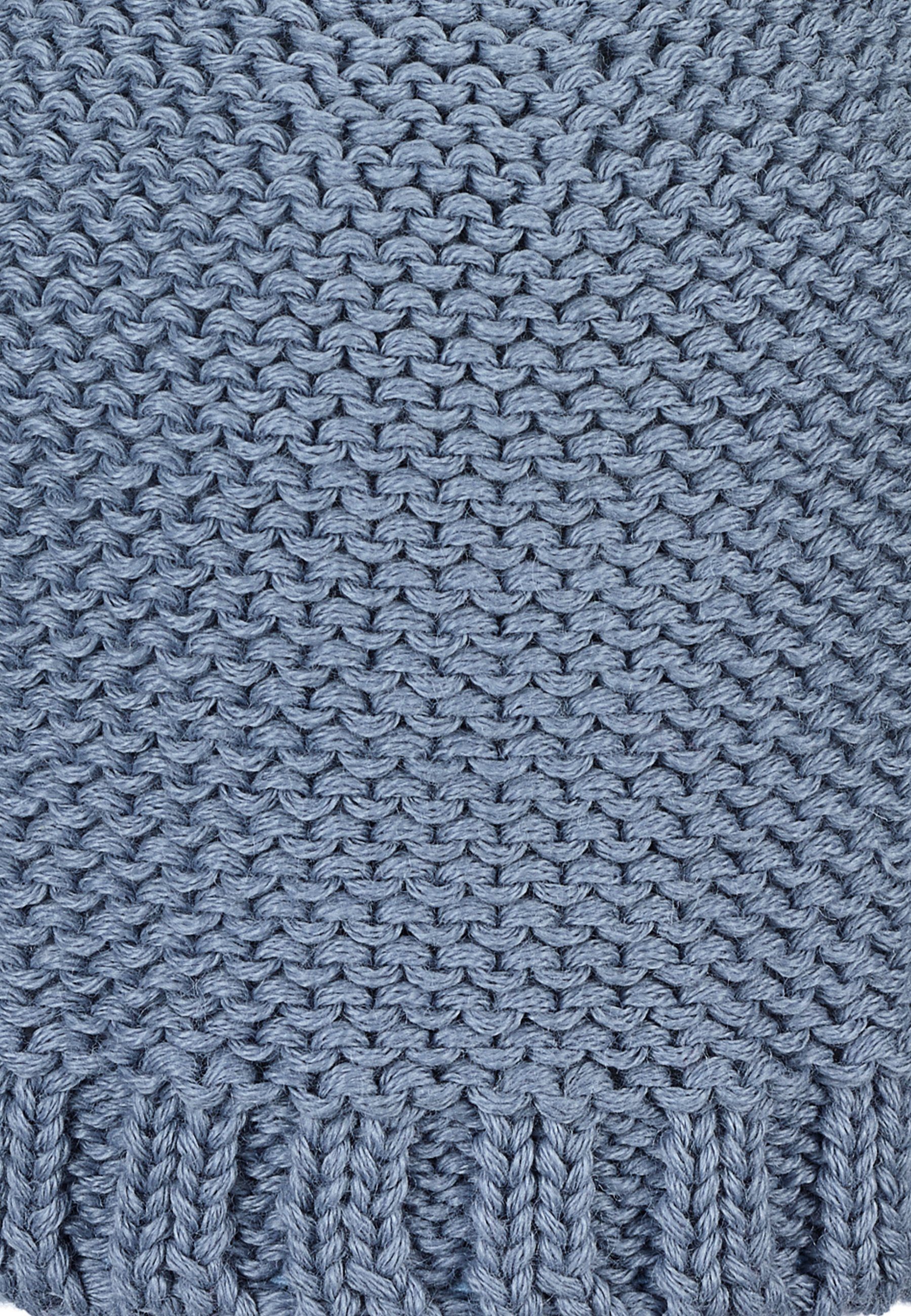 Sterntaler® (1-St) uni Strickmütze blau kräftiges Strickmütze