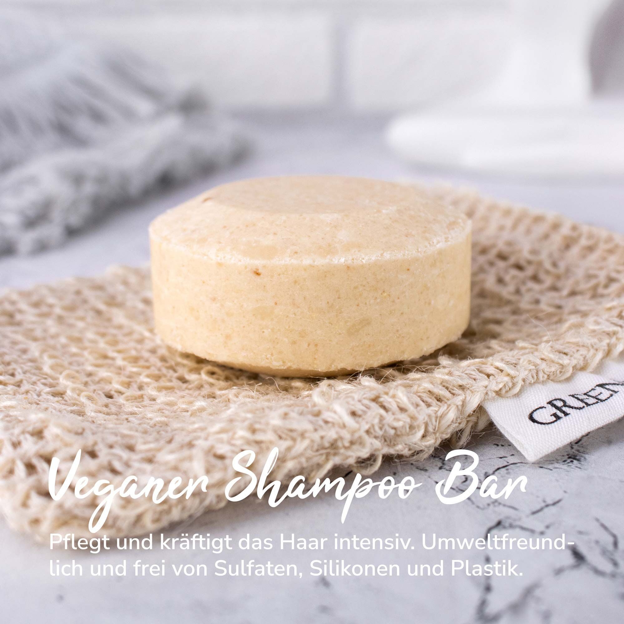 GREENDOOR Festes Haarshampoo Shampoo Bar Rose