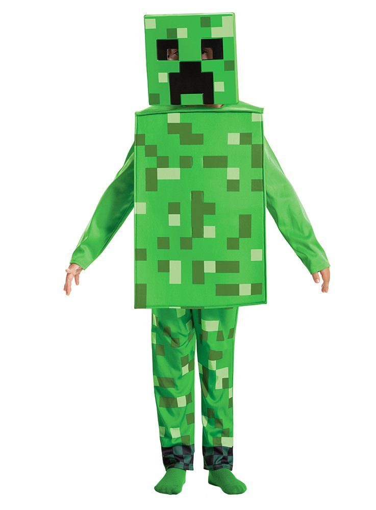 Metamorph Kostüm Minecraft - Creeper Kostüm für Kinder, Das Kostüm für mehr Pixel im Real Life!