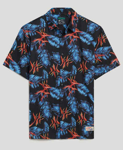 Superdry Kurzarmhemd HAWAIIAN SHIRT Dark Navy Fire