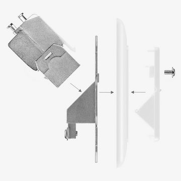 kwmobile Keystone Dose Modul Set - 5x Modul, 5x Netzwerkdose - CAT 6A Netzwerk-Adapter, 8,00 cm