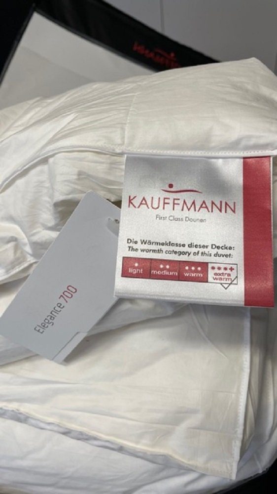 100% Kauffmann Daunendecke Daunenbettdecke, 700 Kauffmann warm Elegance EXTRA Gänsedaune 1, Sanders Klasse