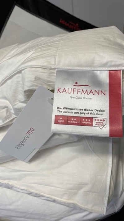 Daunenbettdecke, Kauffmann Elegance 700 Daunendecke EXTRA warm 100% Gänsedaune Klasse 1, Sanders Kauffmann