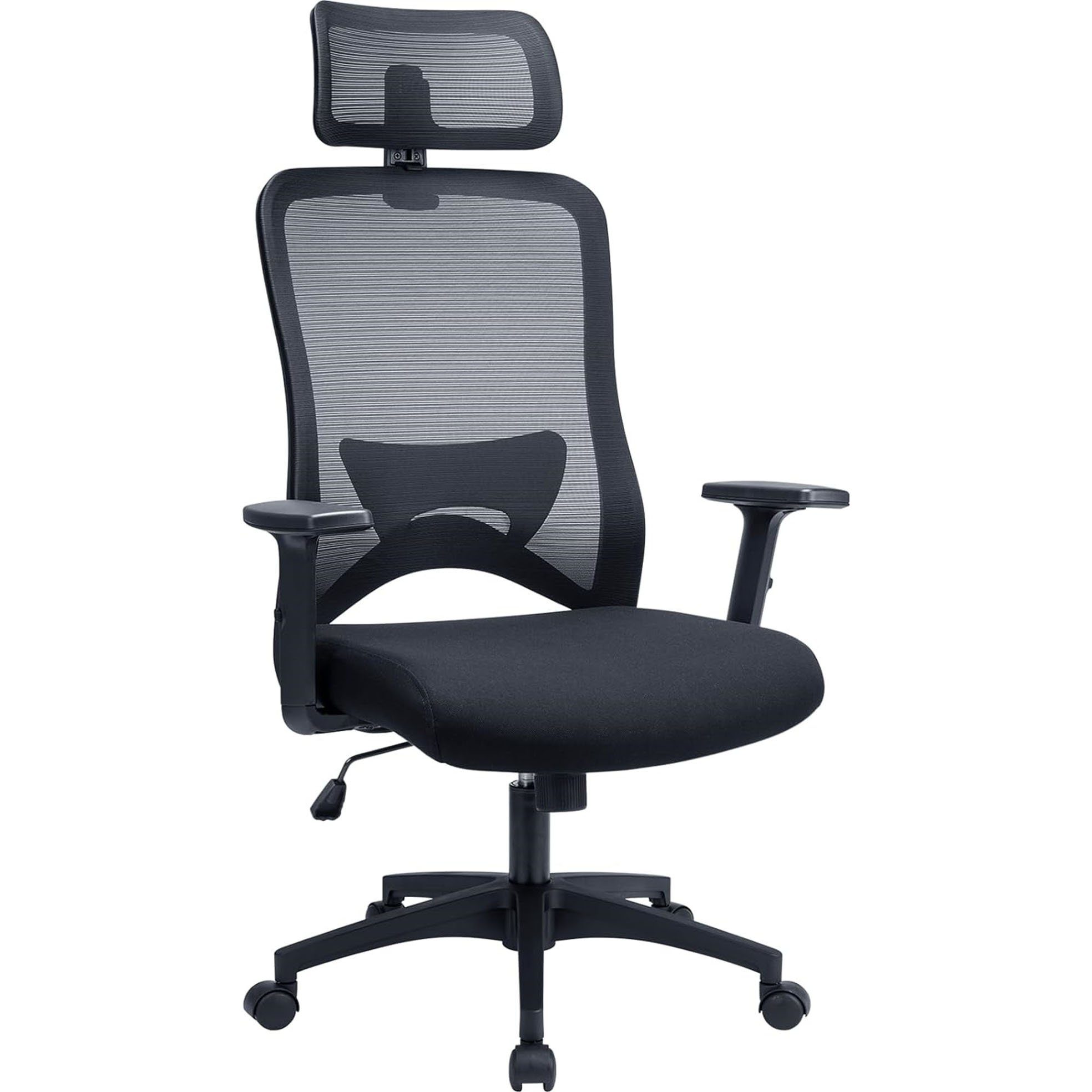 Fangqi Bürostuhl Sitzhöhe Neigungswinkel drehbar, und verstellbar, 90°-115°, Drehstuhl, Nackenkissen) der (Armlehnen, verstellbar, Kopfstütze Rückenlehne 360° Armlehnen mit Bürostuhl