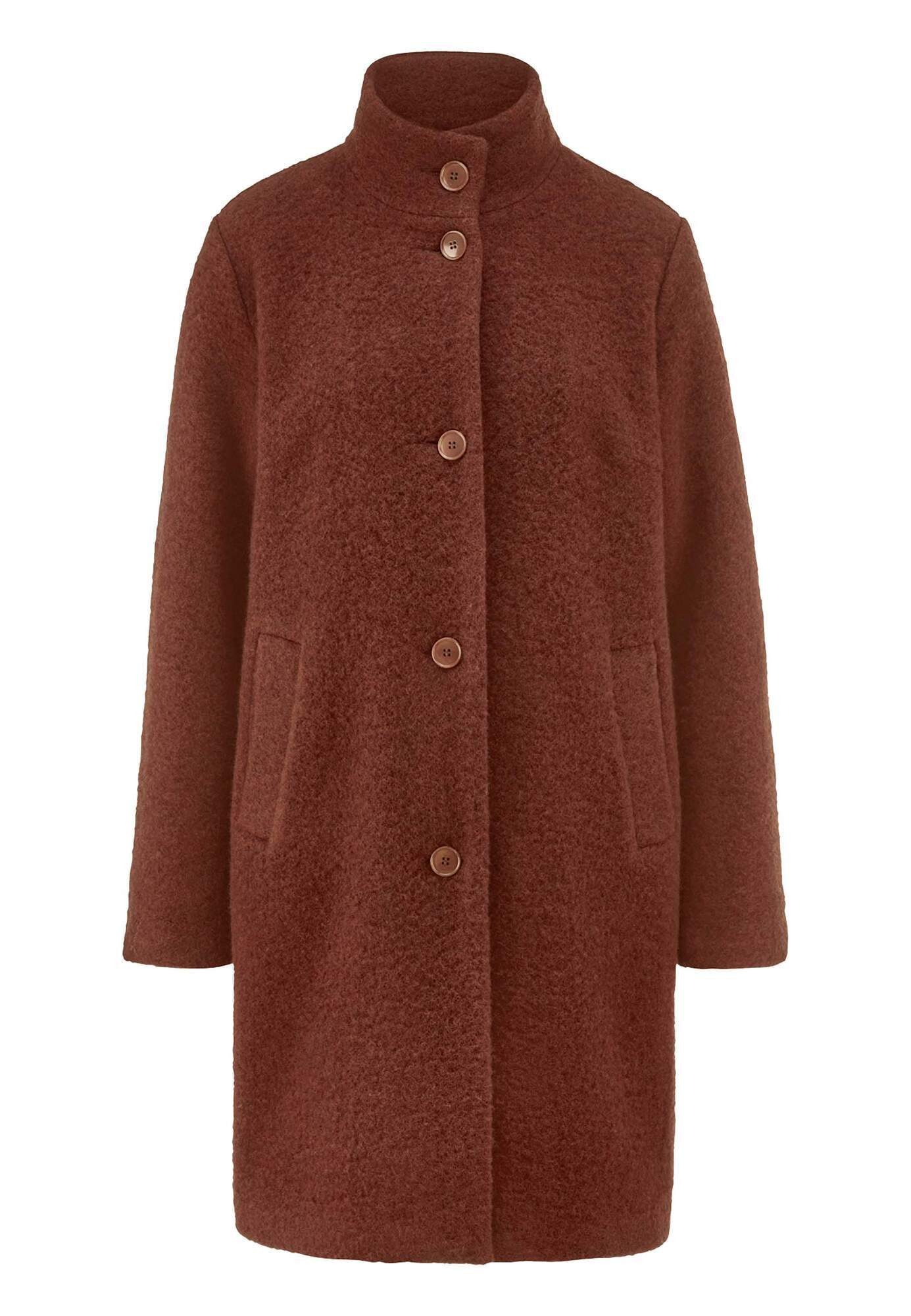 Hessnatur Wollmantel Regular aus reiner Bio-Merinowolle (1-tlg) günstig online kaufen