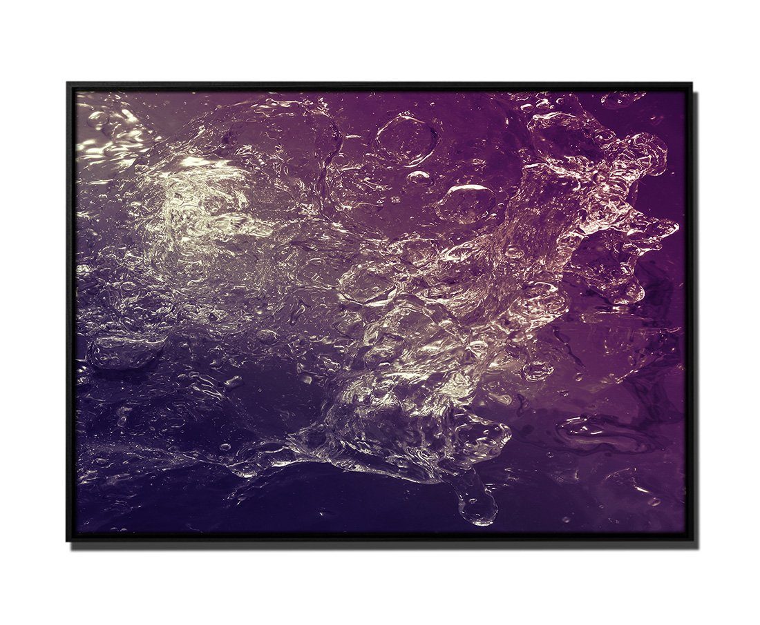 Sinus Art Leinwandbild 105x75cm Leinwandbild Petrol Blasen unter Wasser