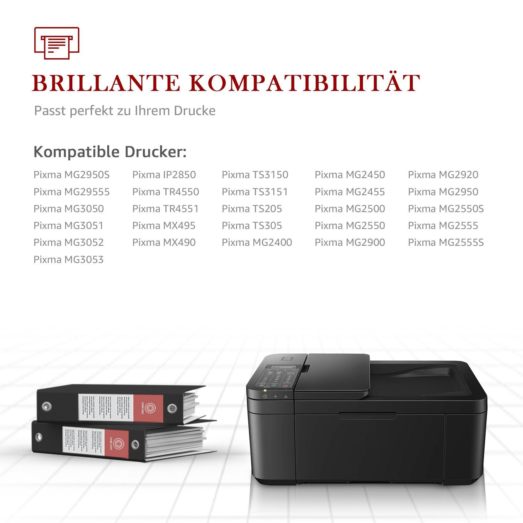 Toner Kingdom für CANON PG-545XL CL-546XL 545 546 canon druckerpatrone Tintenpatrone (PIXMA MG2450 MG2550 MG2550S MG2950 MG3050, TS205 TS305 iP2850 MX495 TS3150)