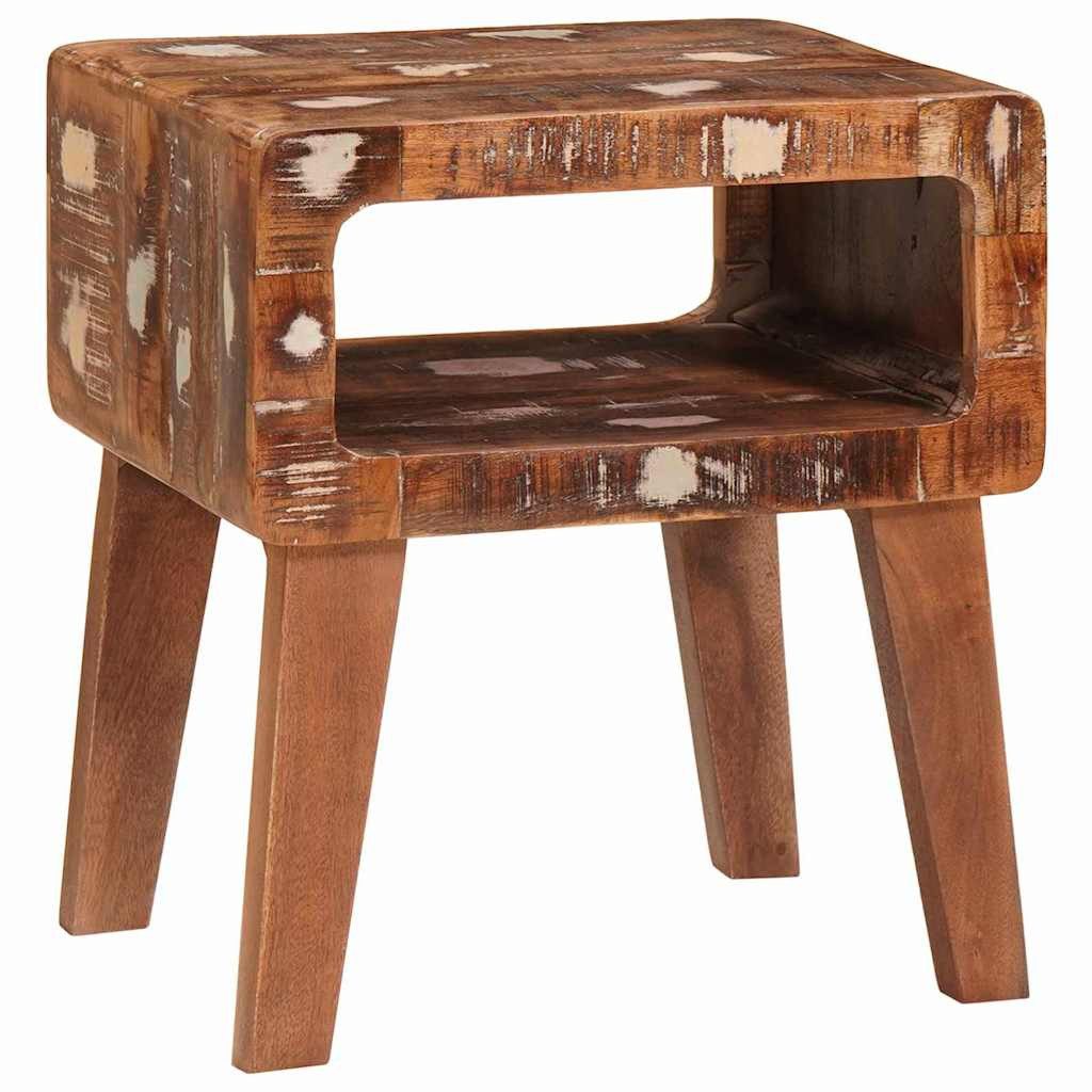 vidaXL Beistelltisch Beistelltisch Braun 40 x 32 x 46 cm Massives upgecyceltes Holz (1-St)