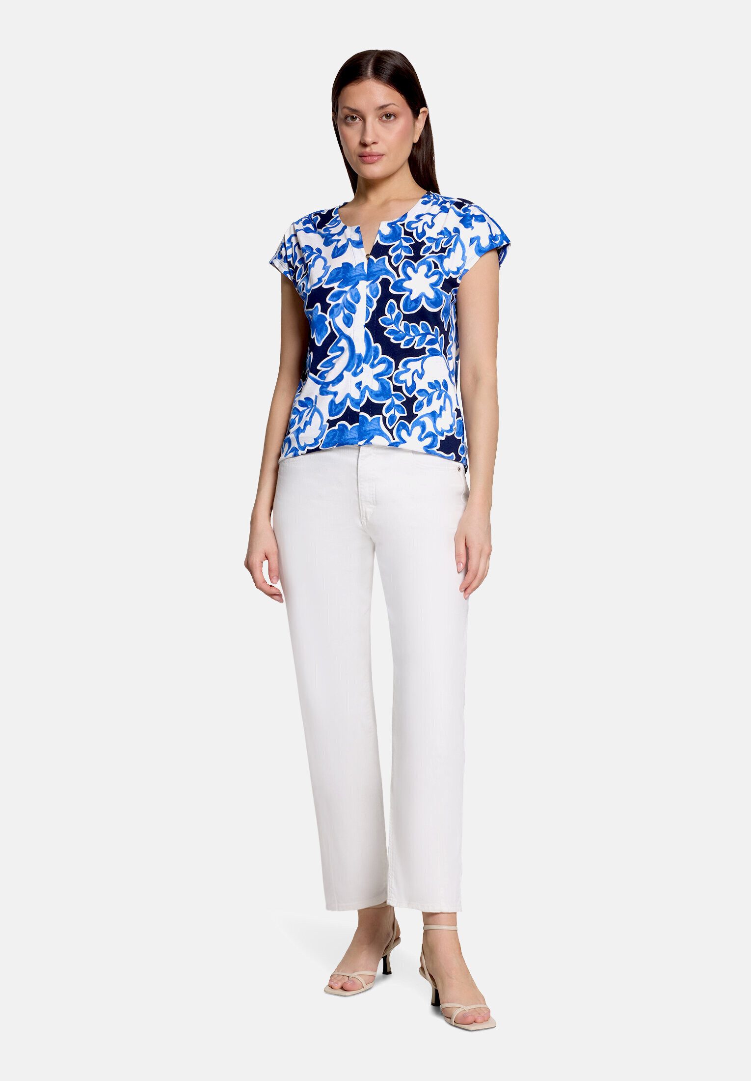 Betty&Co Kurzarmshirt Damen mit Gummizug (1-tlg)