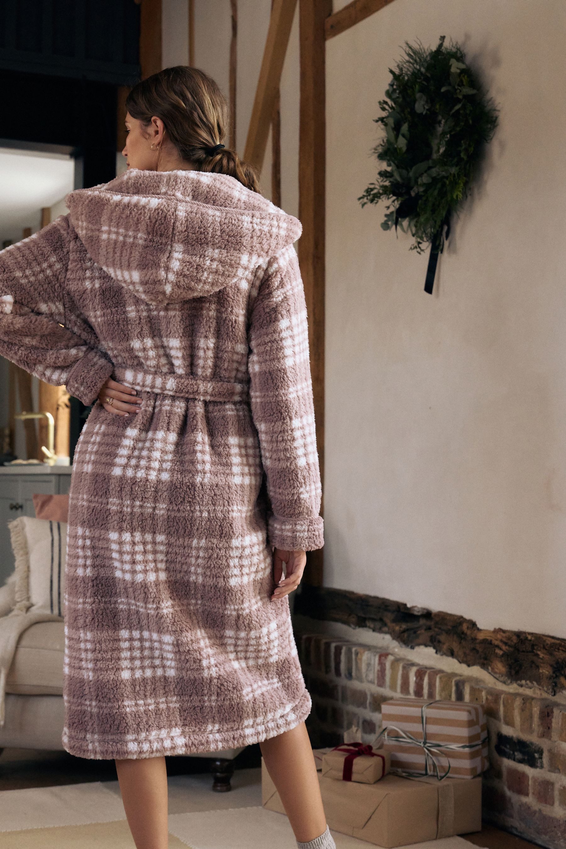 Next Damenbademantel Bademantel aus Teddyfell, Polyester günstig online kaufen
