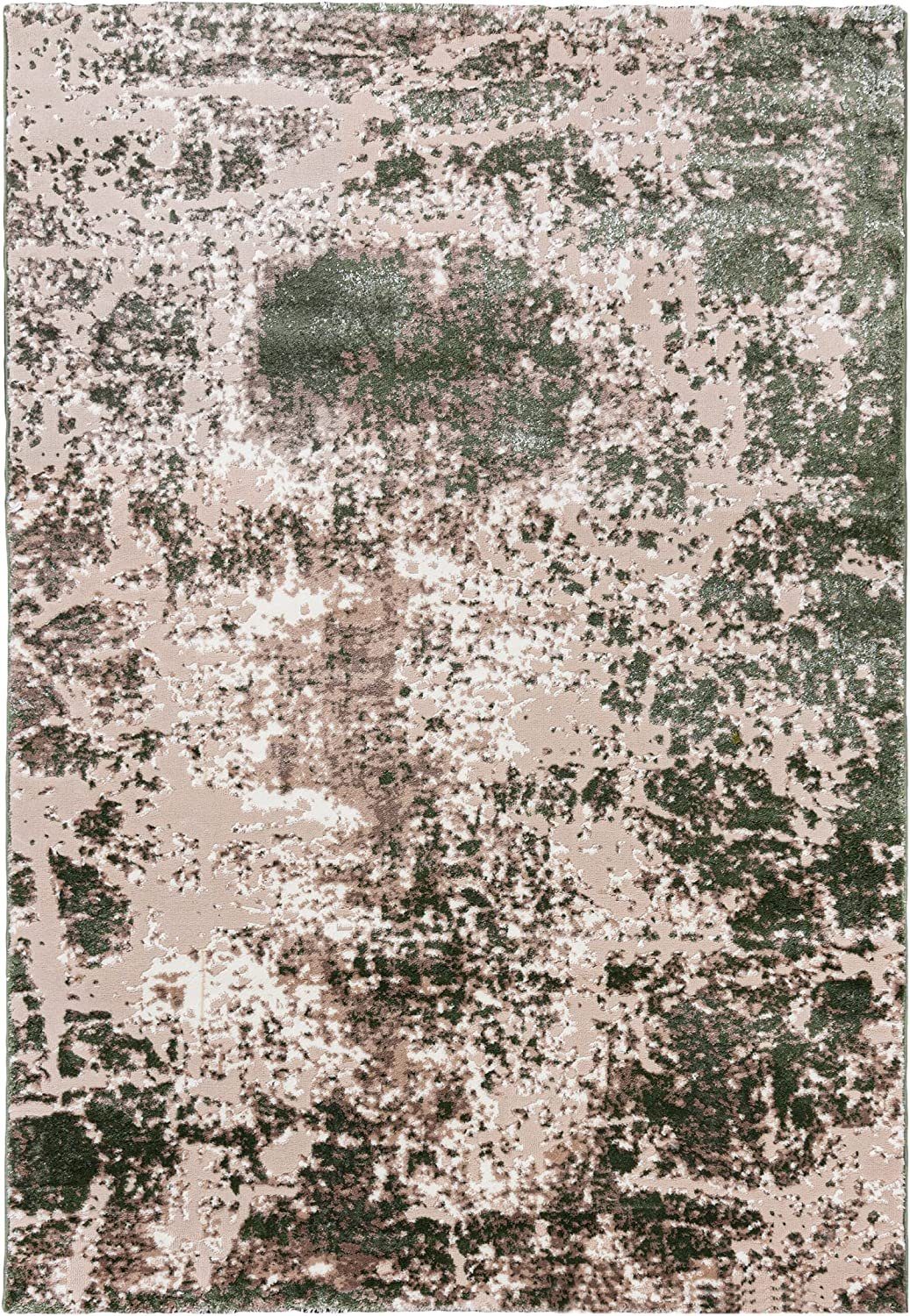 Teppich DY-PORTLAND-ABSTRACT, Mazovia, 80x150, Abstraktes, Vintage, Kurzflor, Gemustert Grün Beige