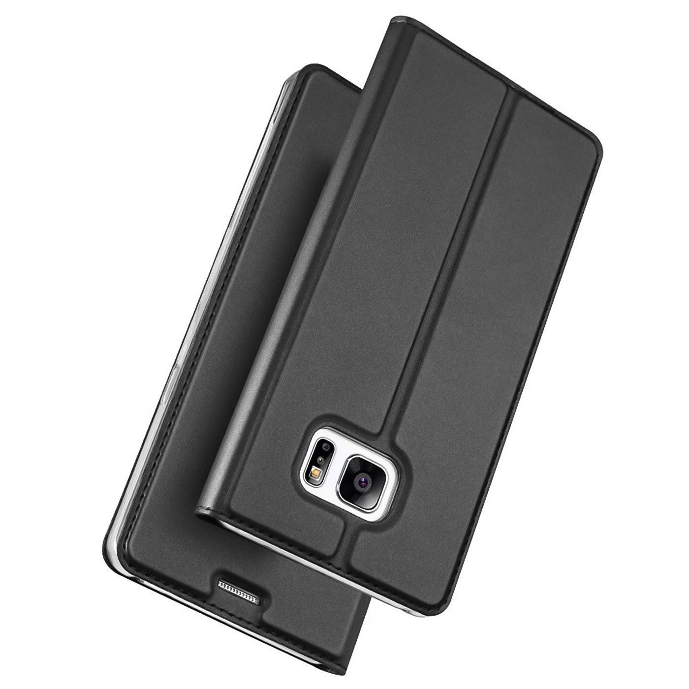 CoolGadget Handyhülle Magnet Case Handy Tasche für Samsung Galaxy S7 5,1 Zoll, Hülle Klapphülle Ultra Slim Flip Cover für Samsung S7 Schutzhülle