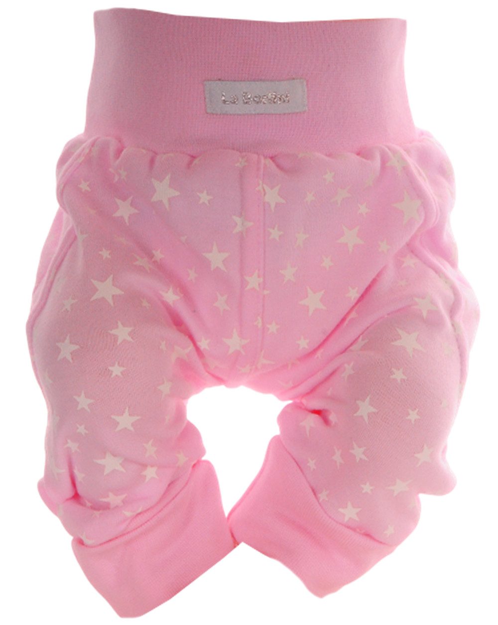 La Bortini Schlupfhose Babyhose Hose für Neugeborene in Rosa Mitwachshose Erstlingshose aus Baumwolle, 44 50 56 62 68 74 80 86 92 98 104