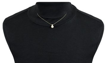 LUISIA® Kette mit Anhänger Filigrane Goldene Damen Halskette mit Perlen-Anhänger - 925 Silber Schmuck mit Zirkonia (inkl. Schmuckbox)