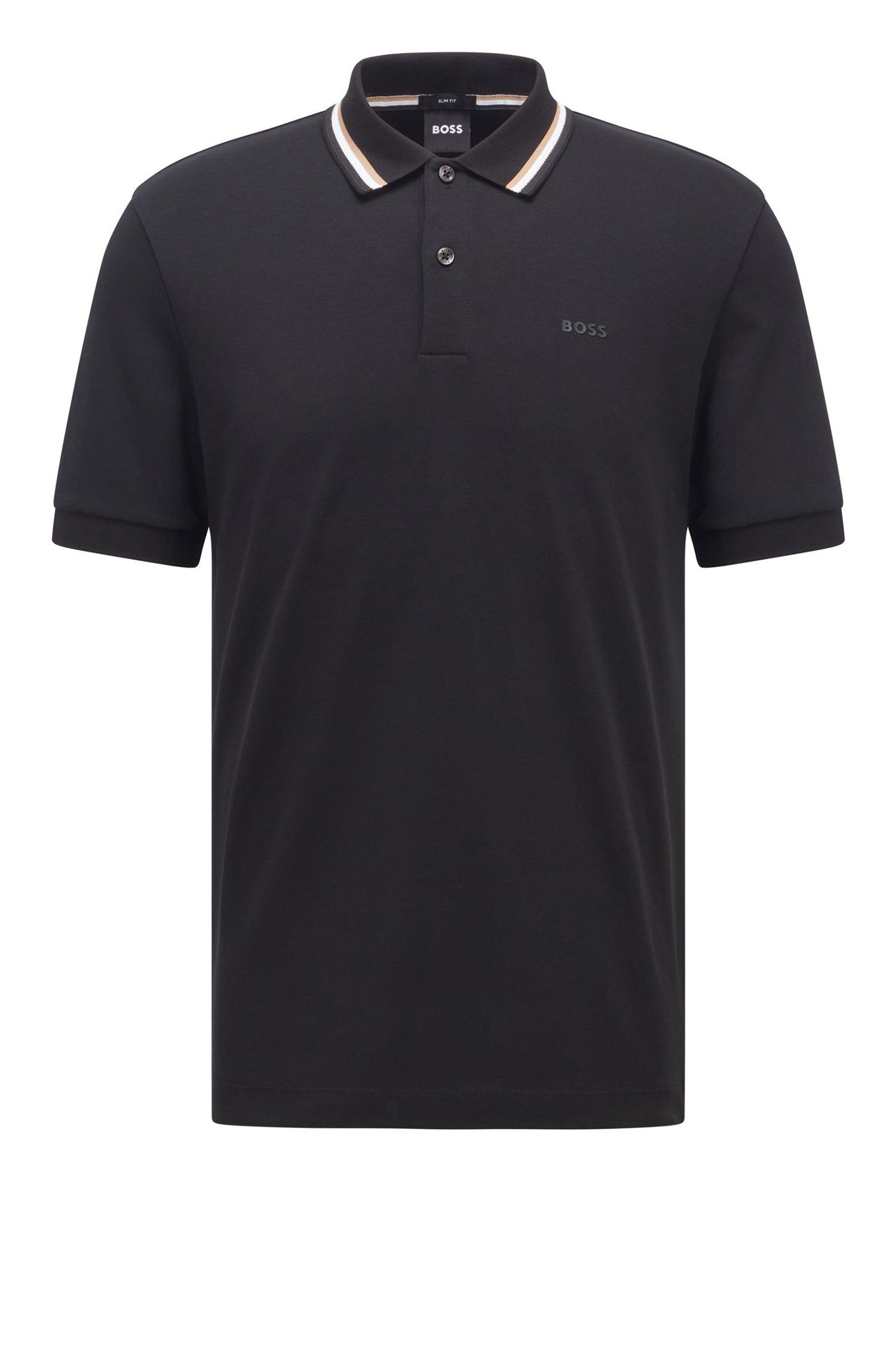 (001) (1-tlg) Poloshirt Schwarz BOSS Penrose