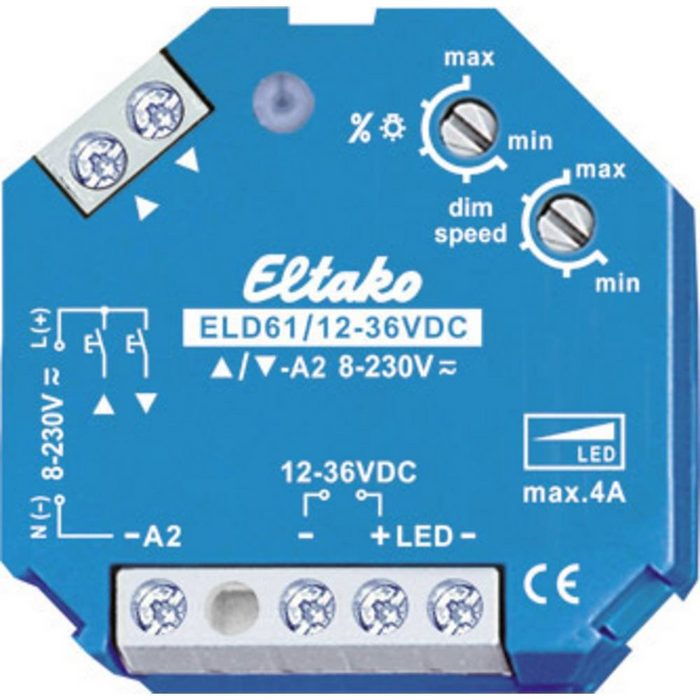 Eltako Drehdimmer LED-Dimmschalter 12-36V DC. Power MOSFET für