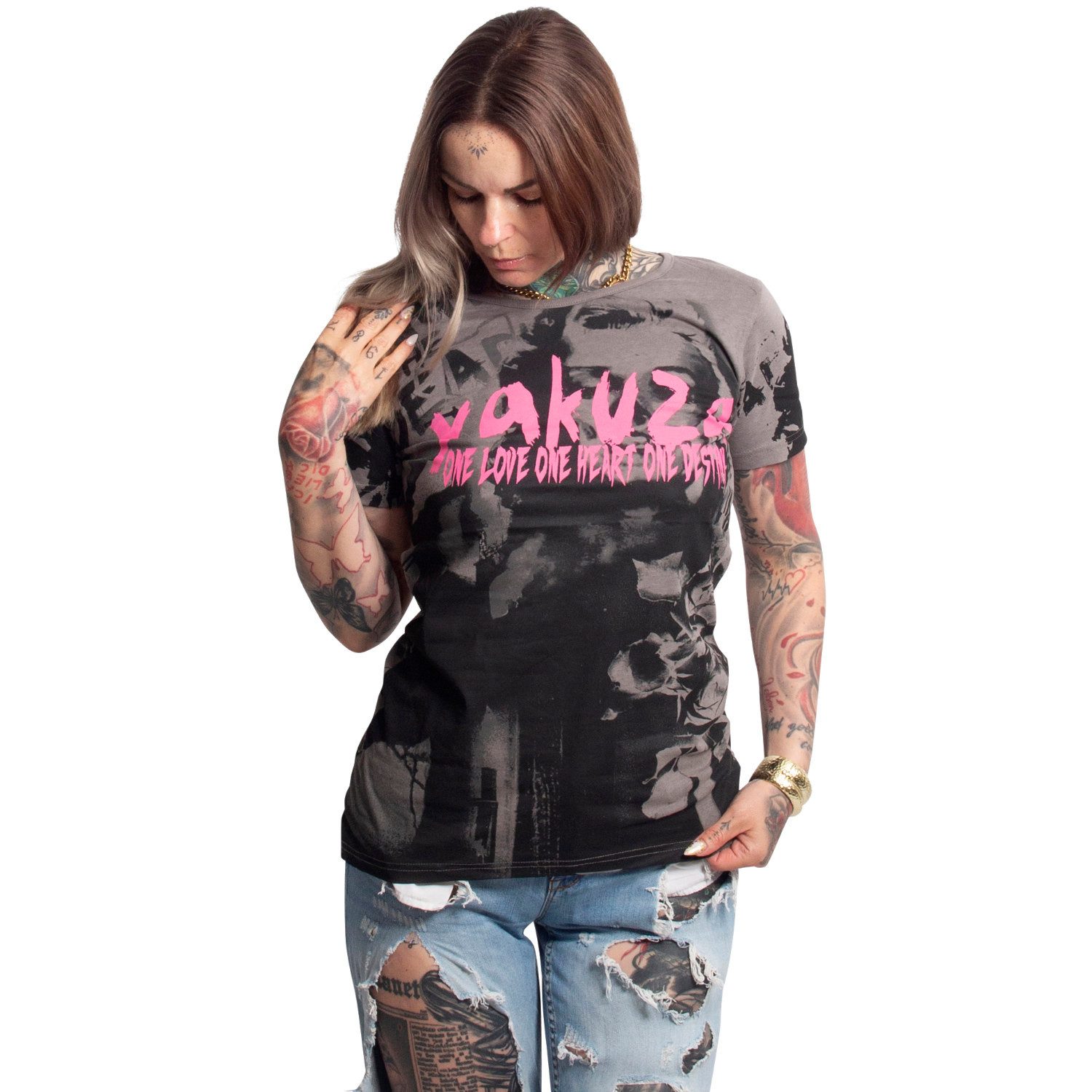 YAKUZA Rundhalsshirt Destiny mit verlängertem Rückenteil günstig online kaufen