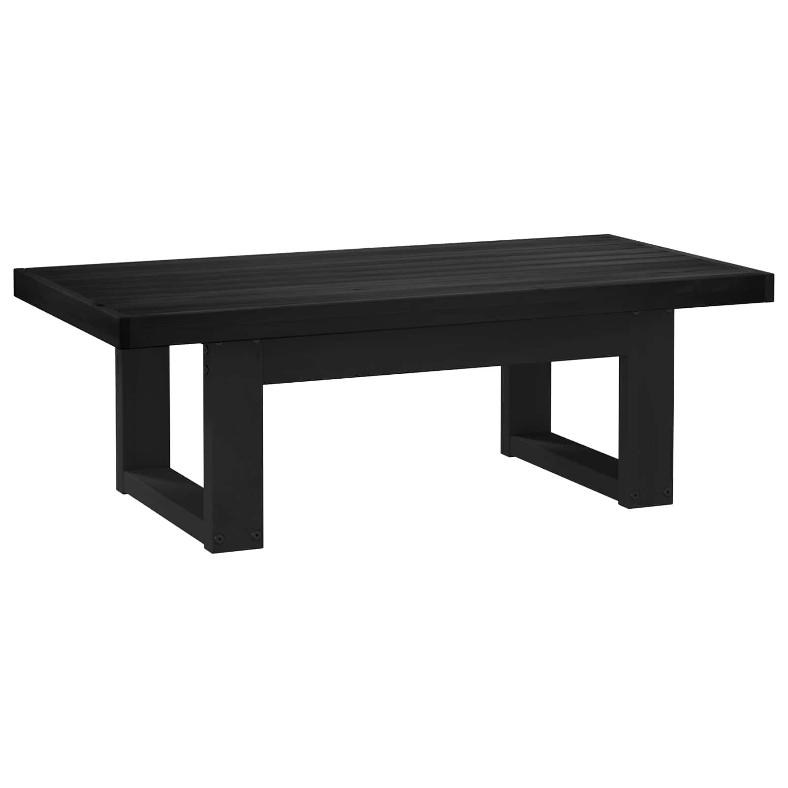 vidaXL Couchtisch Couchtisch NOAIN Schwarz 119 x 60 x 40 cm Massives Kiefernholz (1-St)