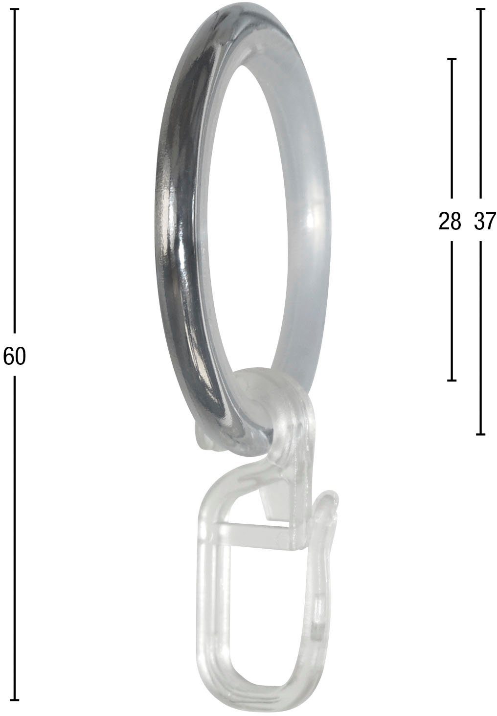 GARESA Gardinenring Ring mit Haken, (20-St), günstig online kaufen