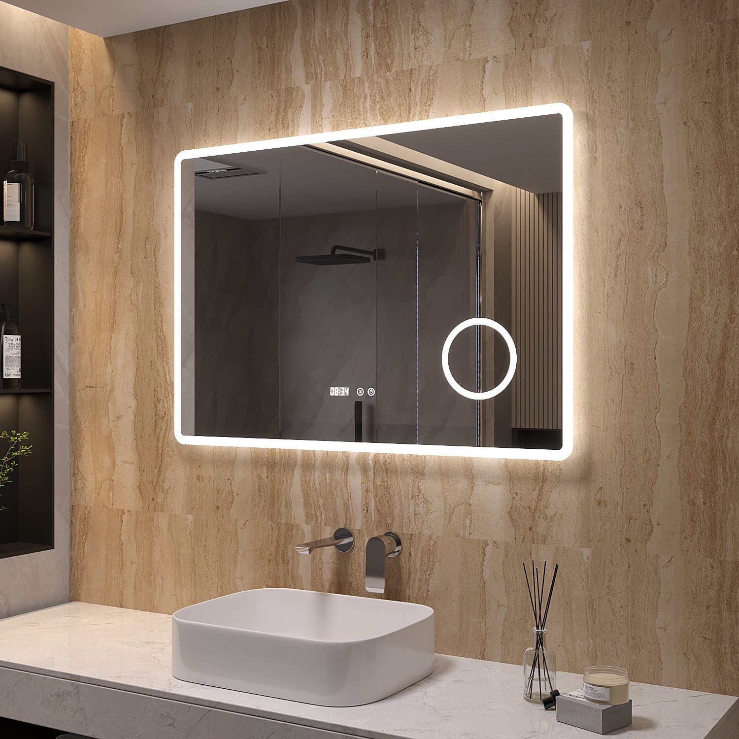 AQUABATOS LED-Lichtspiegel Badezimmer Spiegel Badspiegel Wandspiegel günstig online kaufen