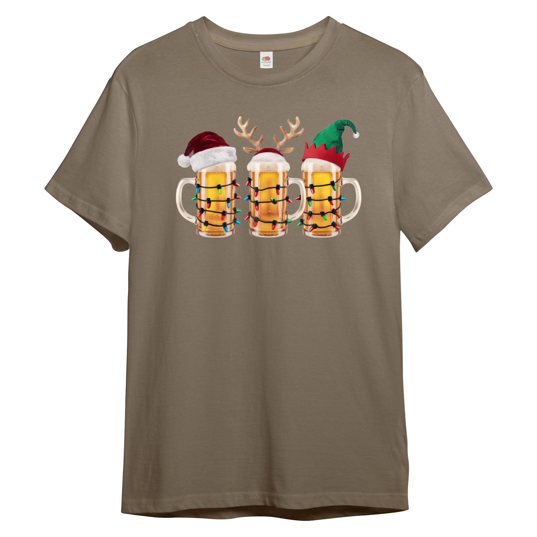 Print-Shirt Herren T-Shirt "Die Biertrinker - Weihnachtsbande"