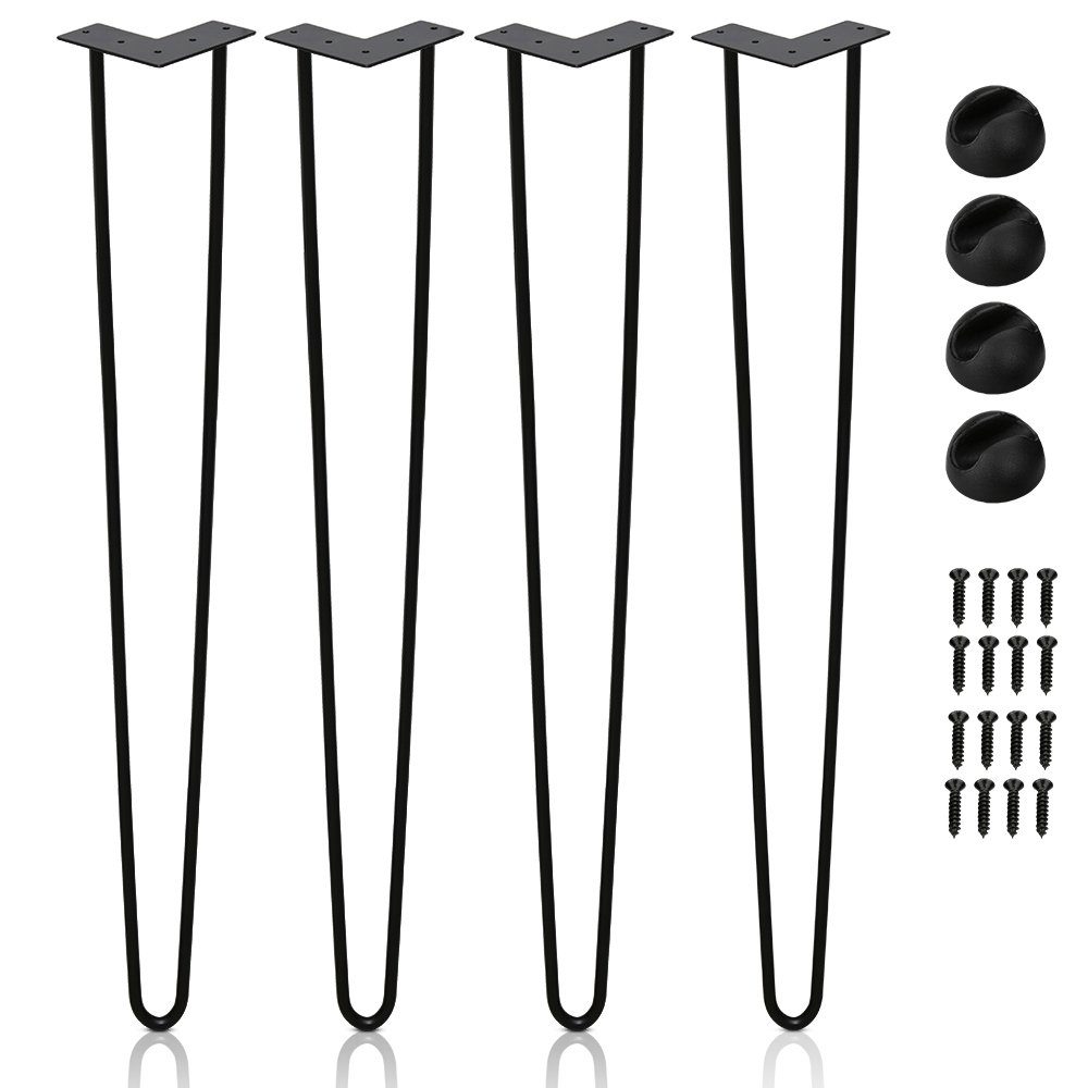 Clanmacy Tischbein 4x Tischbeine Hairpin Legs für Kommode - 15-72cm
