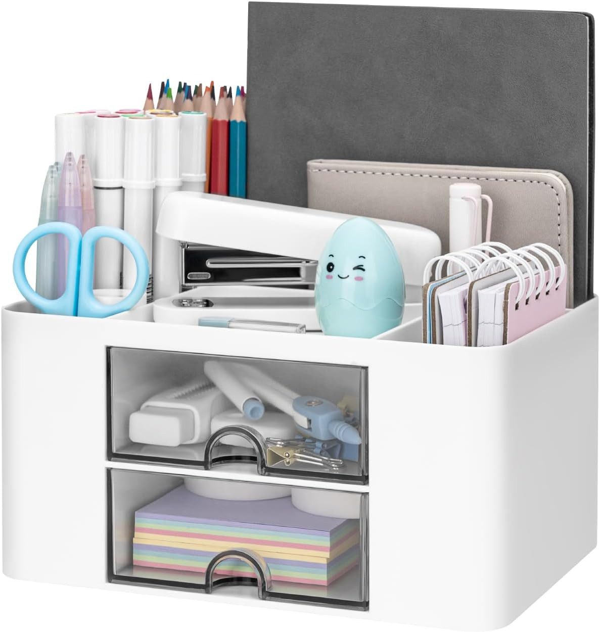 FELIXLEO Küchenorganizer-Set Schreibtischorganisator mit 2 Schubladen 5 Fächer Büro
