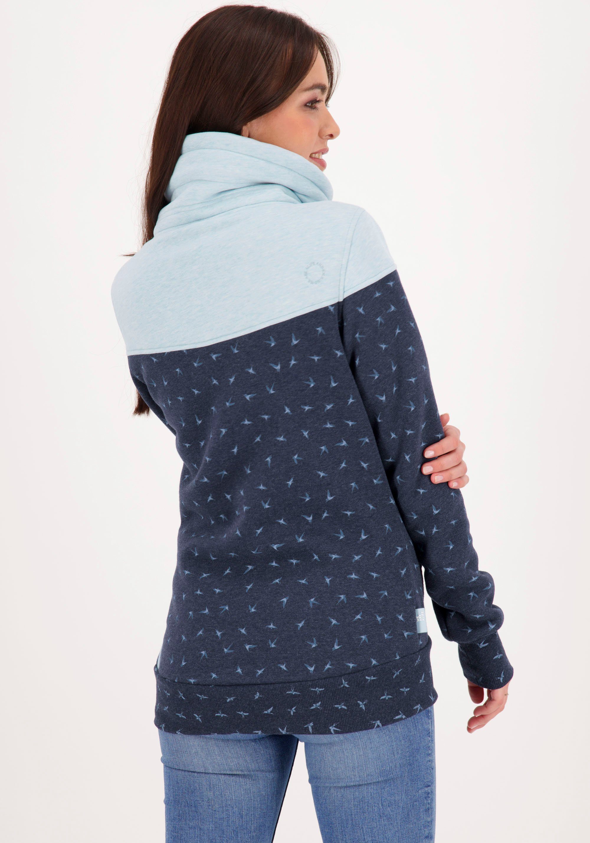 Alife & Kickin Sweatjacke ValinaAK B mit hohem regulierbaren Stehkragen in toller Sweat-Qualität – Bild 5 von 5