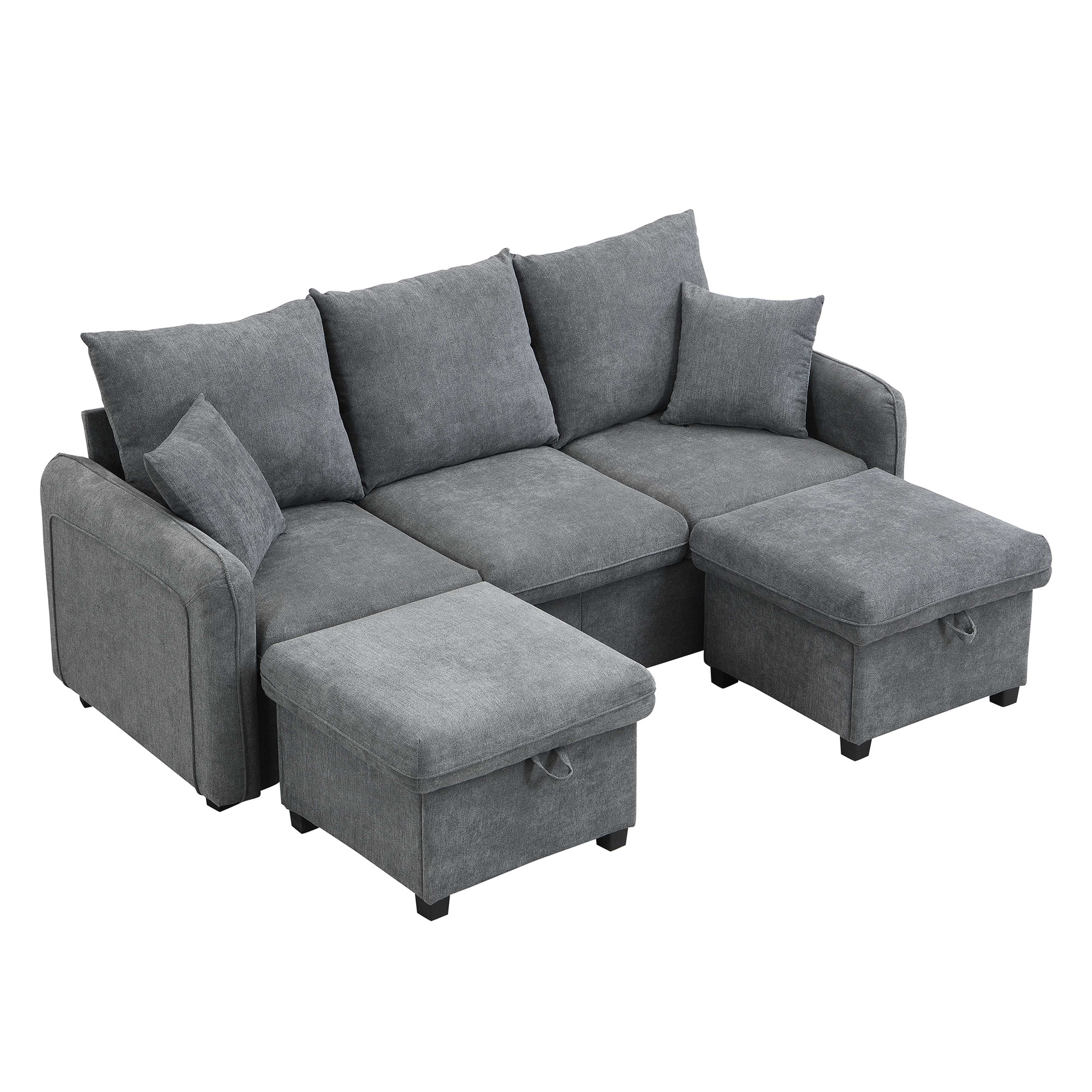 BlingBin Ecksofa Multifunktionales 3-Sitzer Sofa mit günstig online kaufen