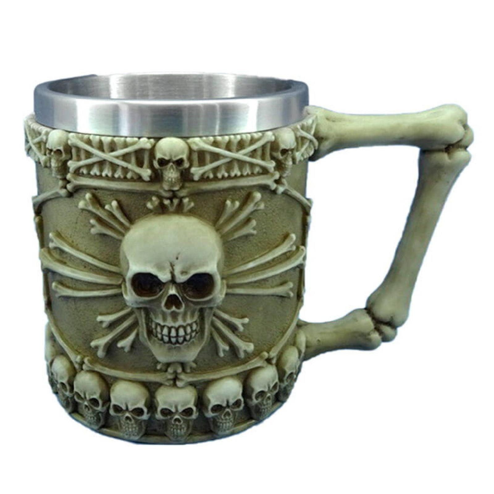 Puckator Tasse Skull and Bone Becher, 230ml